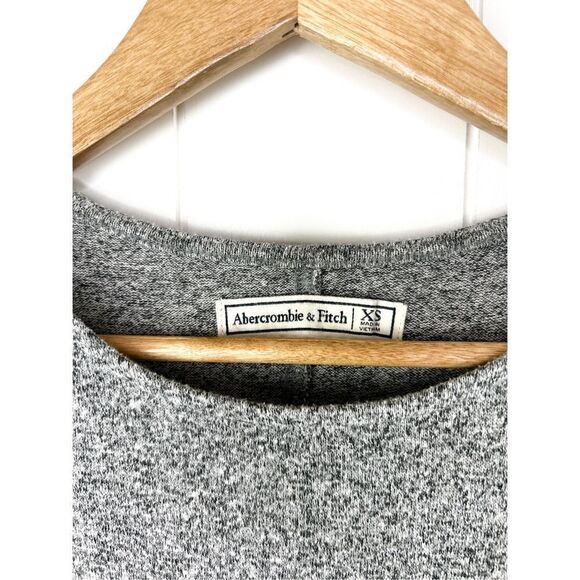 Abercrombie & Fitch Grey Marled Crewneck Long Sleeve Dress Casual Minimalist XS - Picture 2 of 8